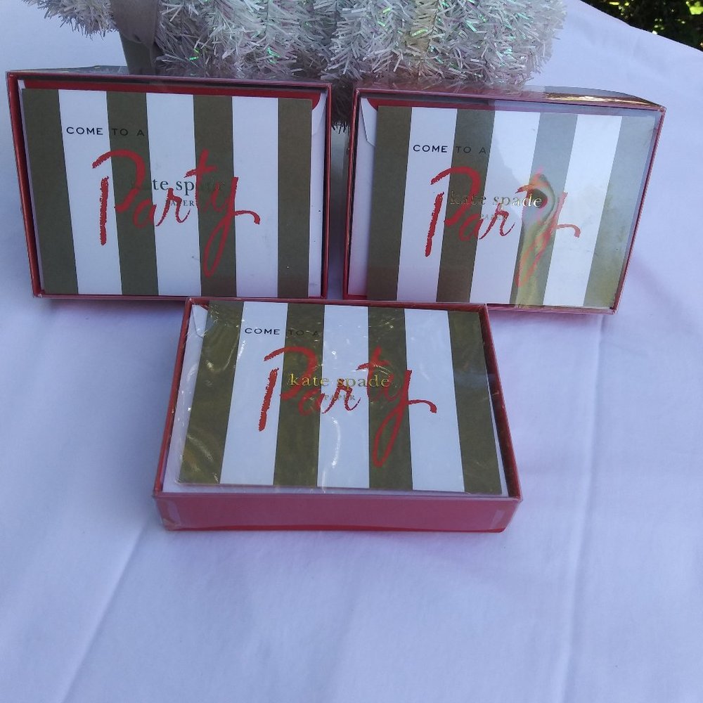 3 Boxes of Kate Spade Party Invitations 10 per box